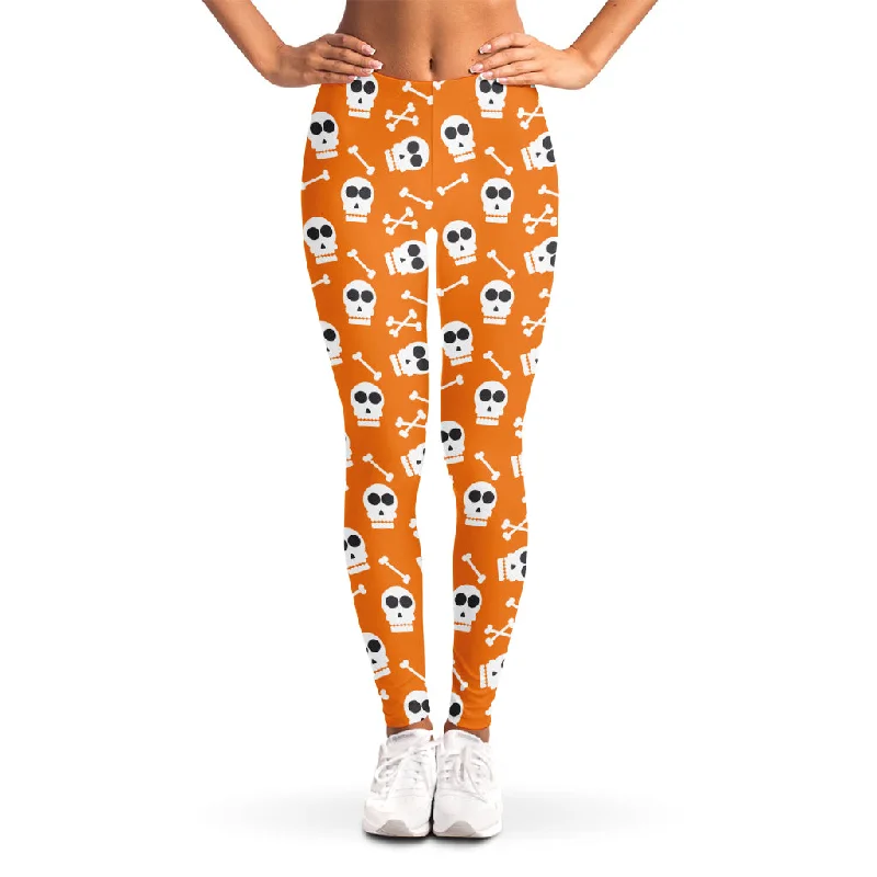 Exclusive Access Halloween Skull Pattern Print Women's Leggings