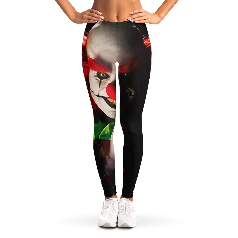 Unmissable Offer Halloween Smiling Clown Print Women's Leggings