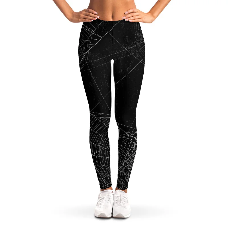 Doorbuster Deal Halloween Spider Web Print Women's Leggings