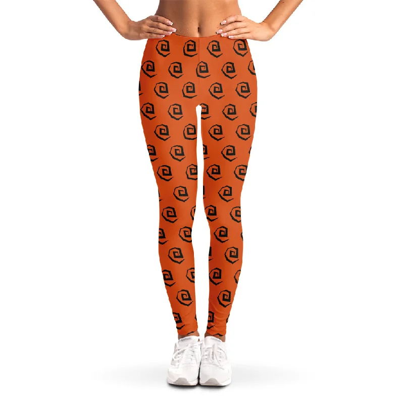 Deal of the Day Halloween Spiral Pattern Print Women's Leggings