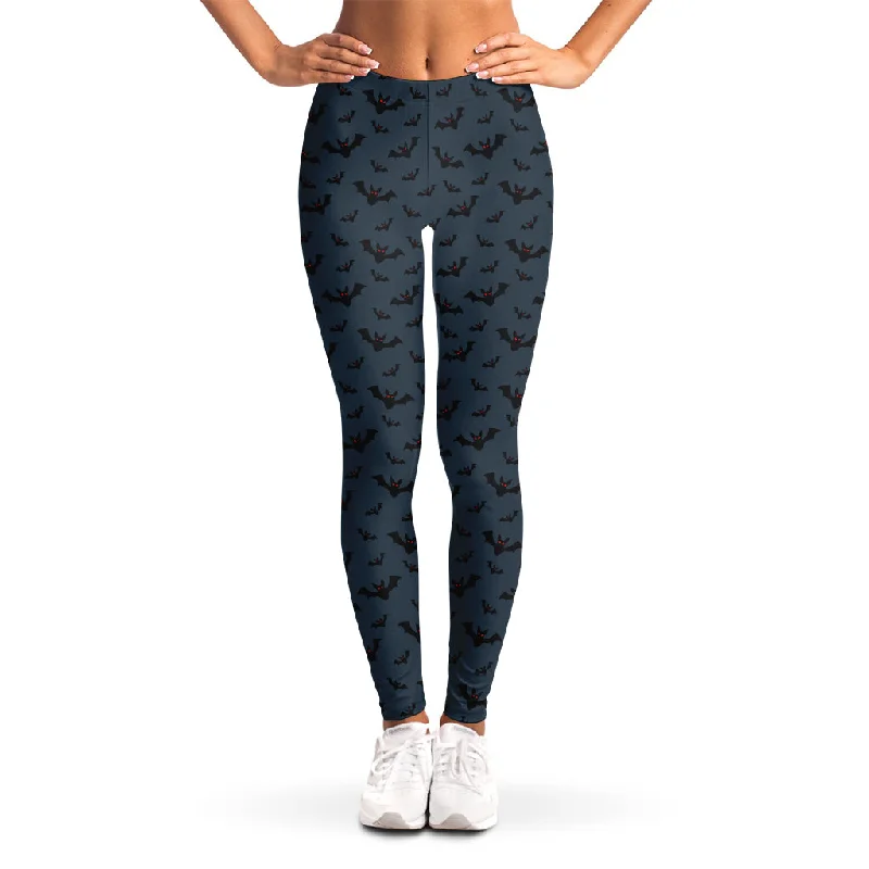 Time-Limited Offer Halloween Vampire Bat Pattern Print Women's Leggings