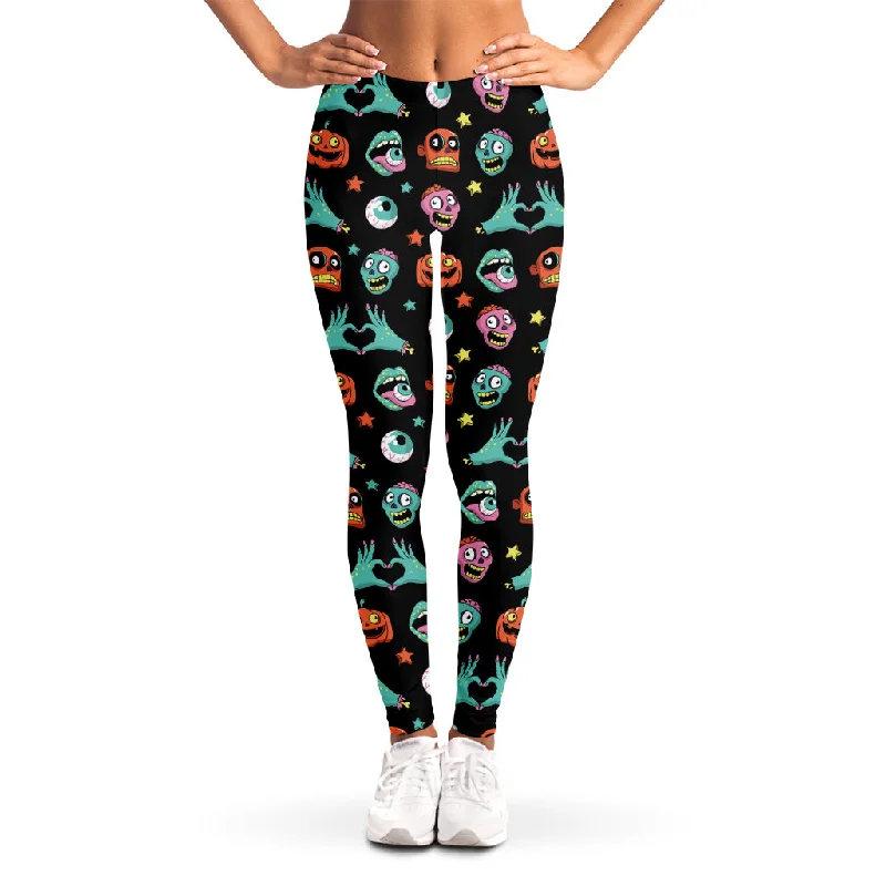 Deep Discounts Halloween Zombie Pattern Print Women's Leggings