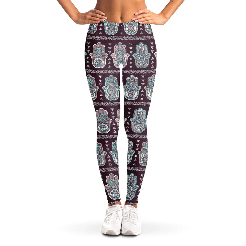 Mega Sale Hamsa Symbol Pattern Print Women's Leggings