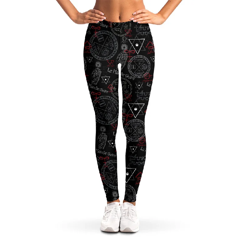 TIME-Limited Offer Hand Of Glory Black Magic Witch Print Women's Leggings