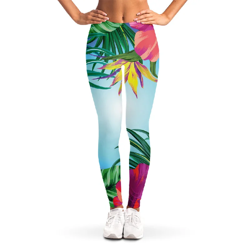 Crazy Deals Hawaiian Aloha Flower Print Women's Leggings