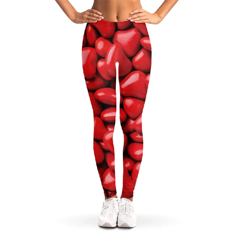 Deal Alert Heart Chocolate Candy Print Women's Leggings