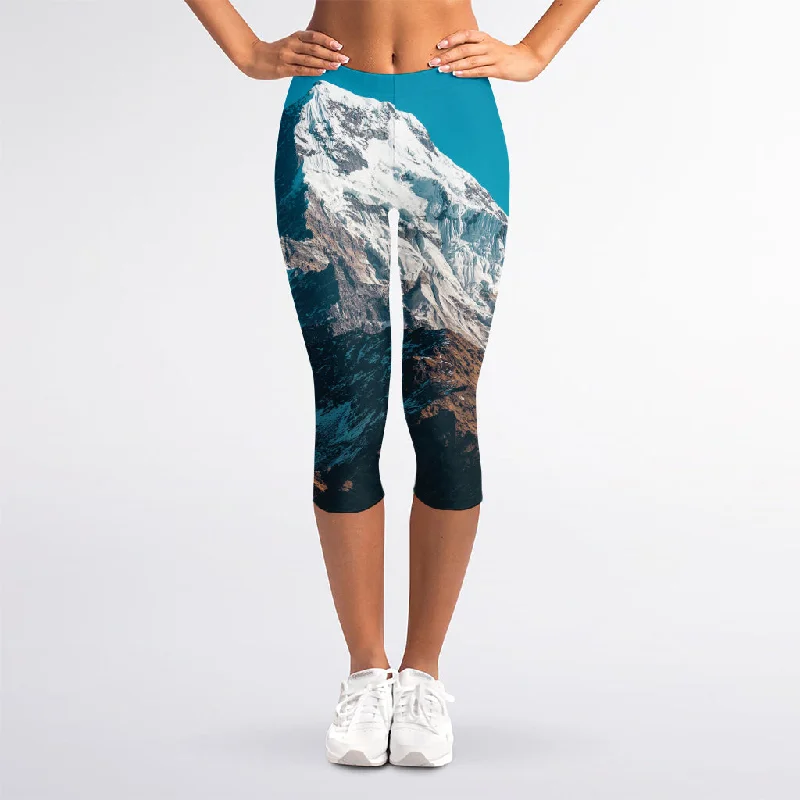 Daily Deals Himalaya Mountain Print Women's Capri Leggings