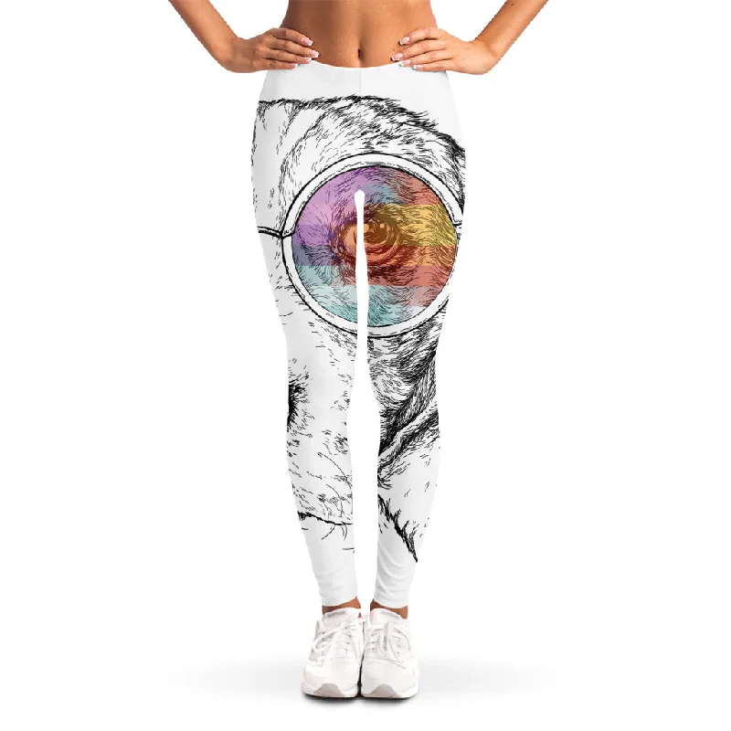 Special Buy Hipster Beagle With Glasses Print Women's Leggings
