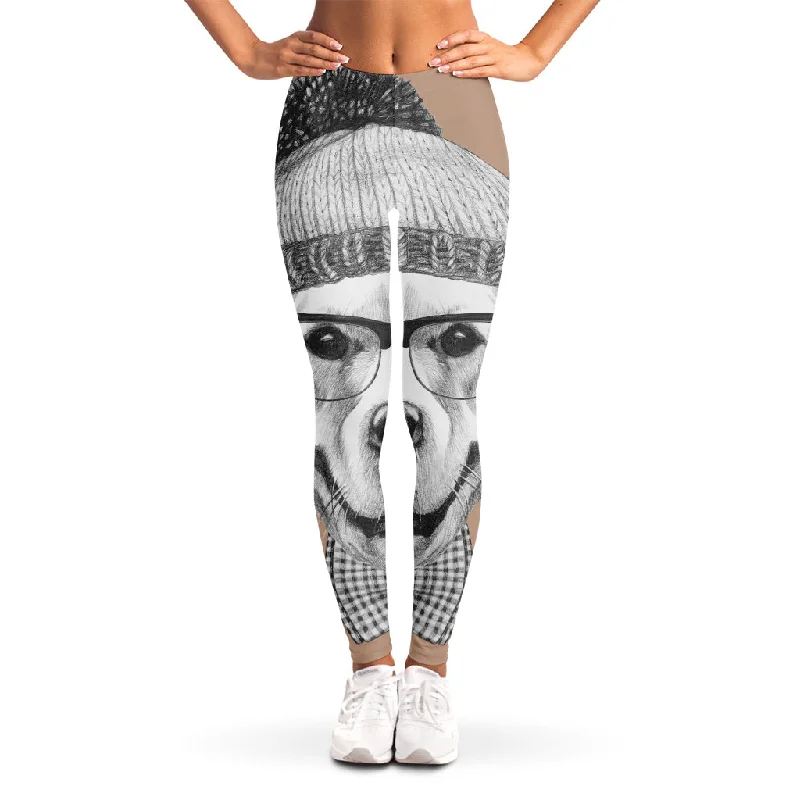 Clearance Event Hipster Golden Retriever Print Women's Leggings