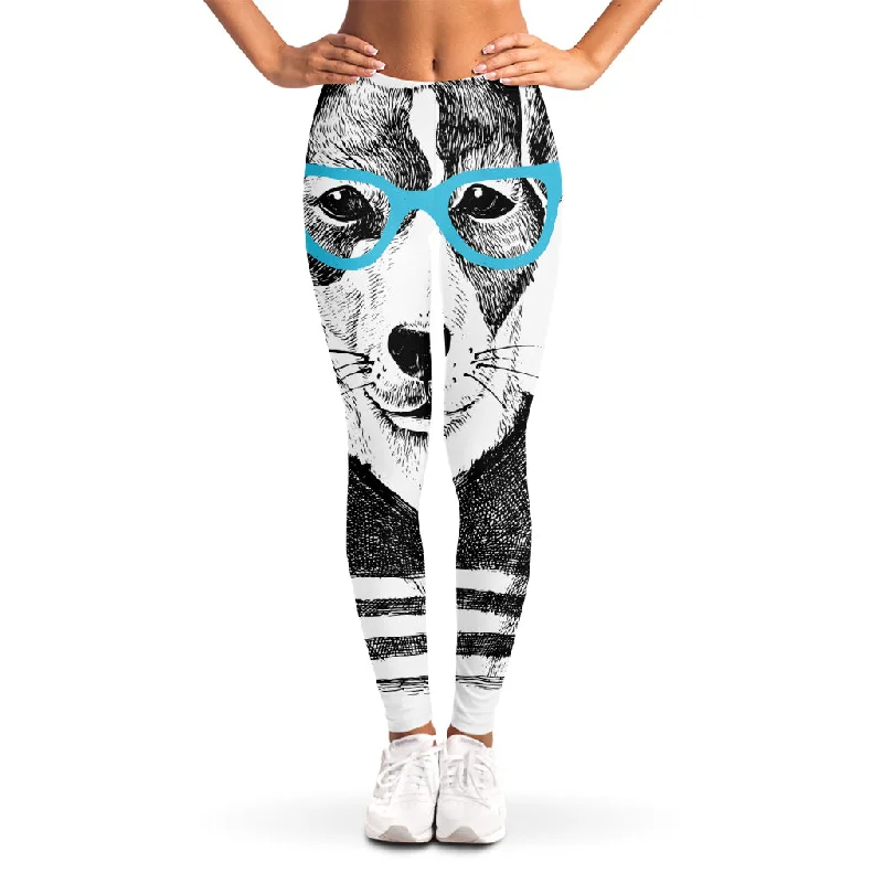 Get It Before It’s Gone Hipster Jack Russell Terrier Print Women's Leggings