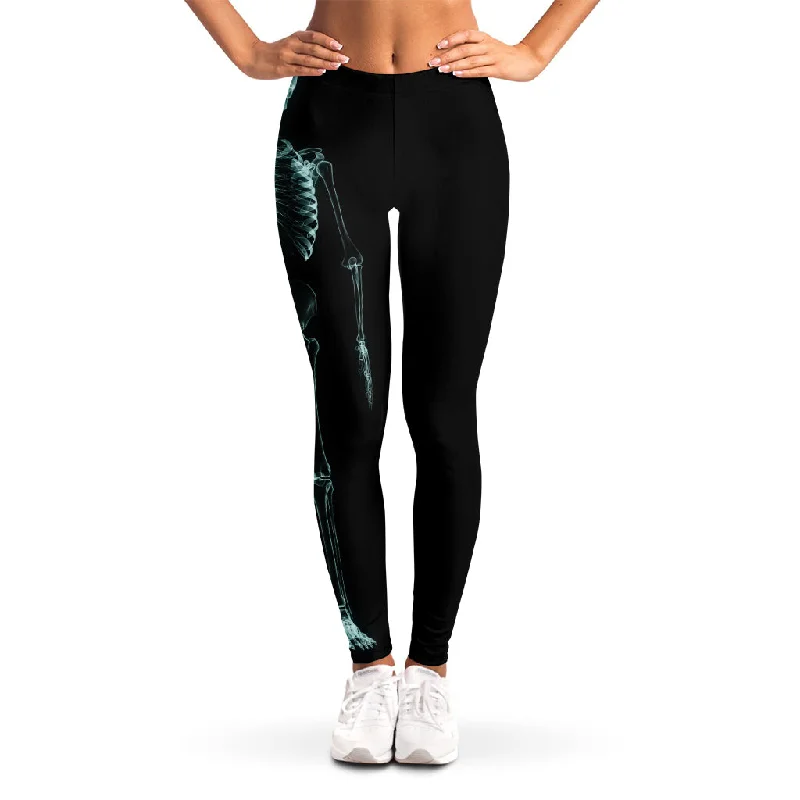 Final Sale Human Skeleton X-Ray Print Women's Leggings
