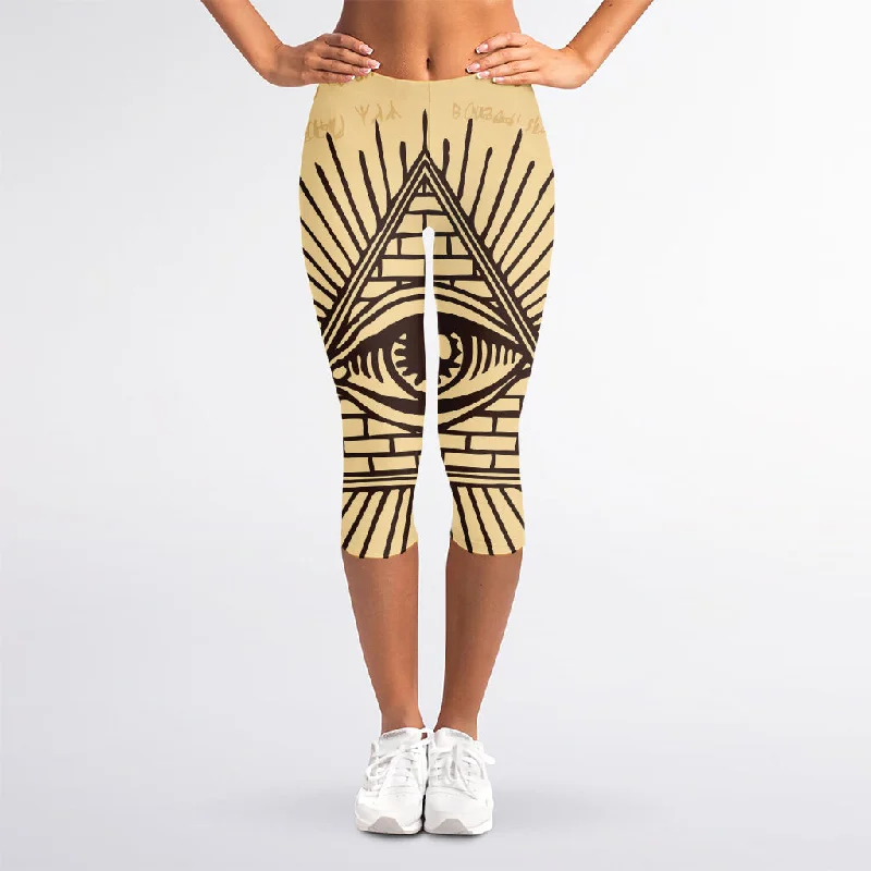While Supplies Last Illuminati Eye Print Women's Capri Leggings