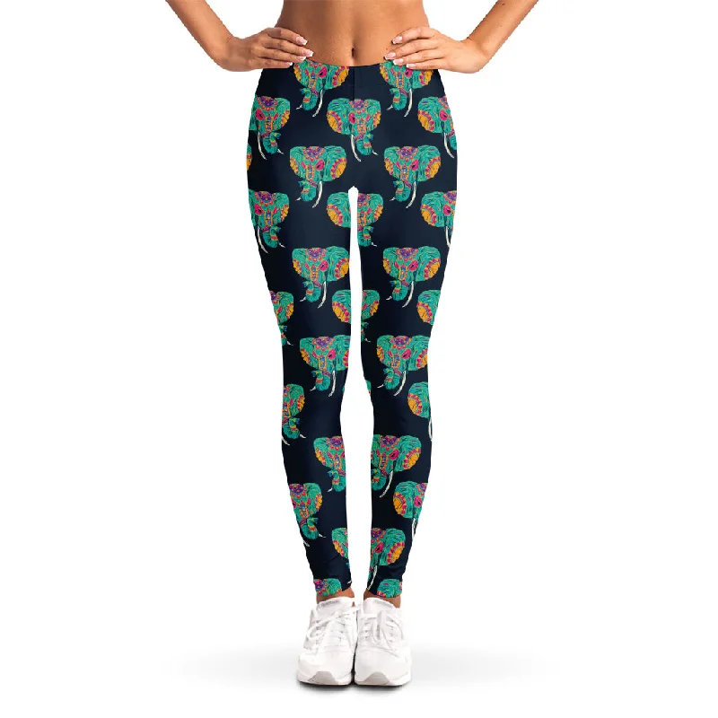 Price Break Indian Tribal Elephant Pattern Print Women's Leggings