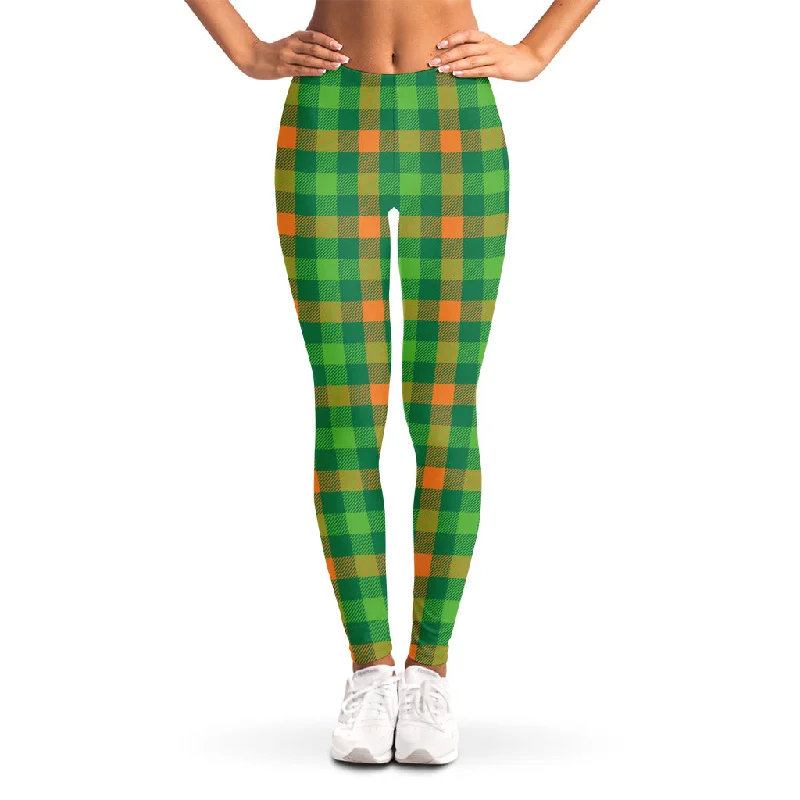 Super Sale Irish Buffalo Check Pattern Print Women's Leggings