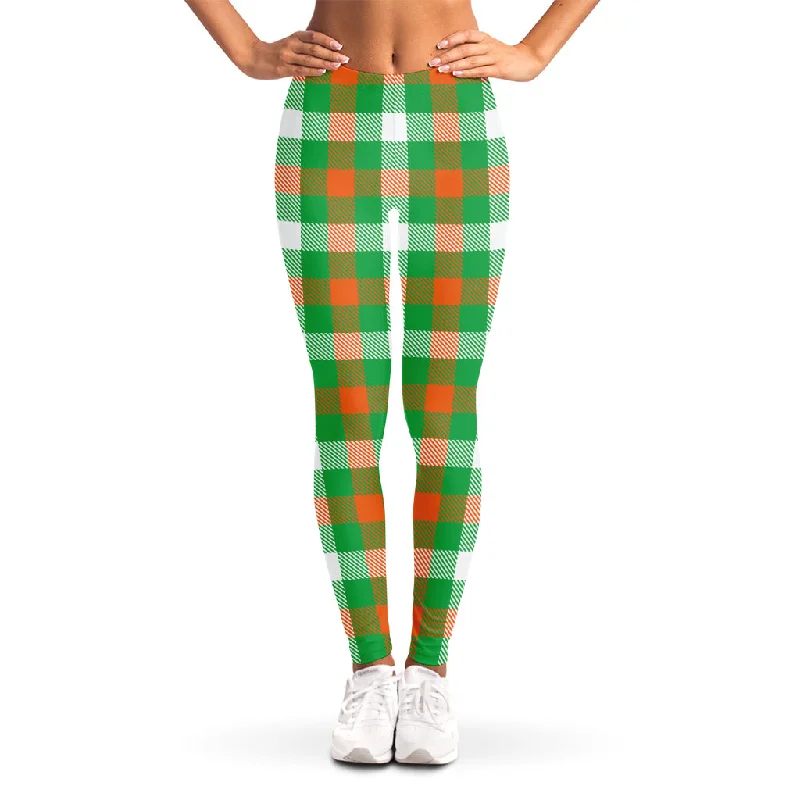 Markdown Madness Irish Checkered St. Patrick's Day Print Women's Leggings