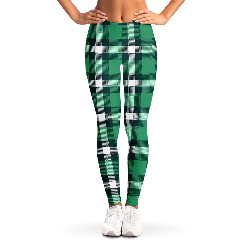 Clearance Sale Irish St. Patrick's Day Plaid Print Women's Leggings