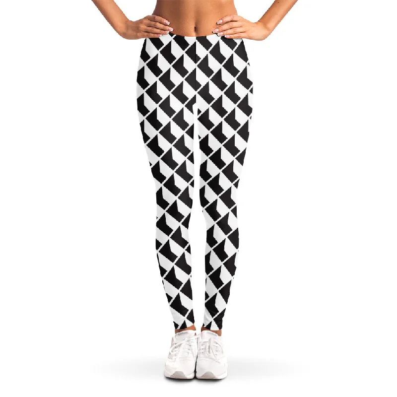 Time-Limited Offer Isometric Geometric Pattern Print Women's Leggings