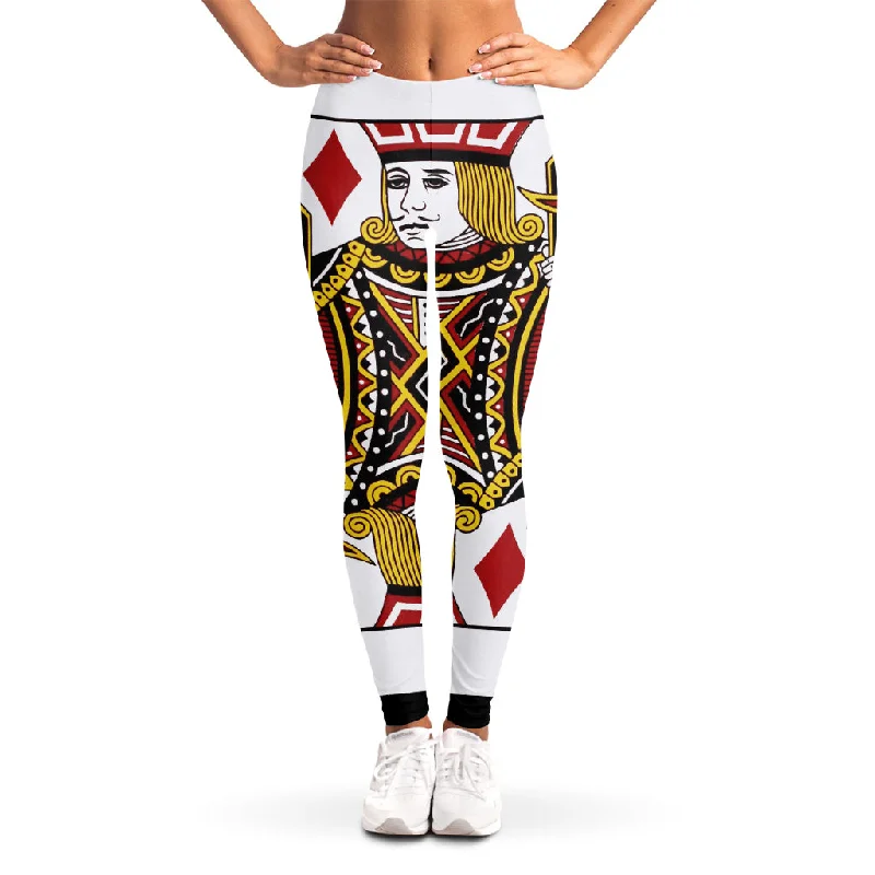 Price Cut Jack Of Diamonds Playing Card Print Women's Leggings