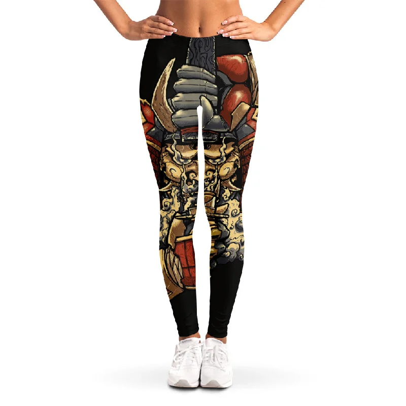 Blowout Deals Japanese Ghost Samurai Print Women's Leggings