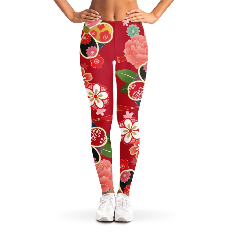 Special Discount Japanese Kimono Pattern Print Women's Leggings