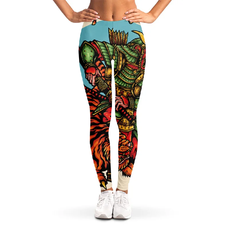 Buy Now Japanese Samurai And Tiger Print Women's Leggings