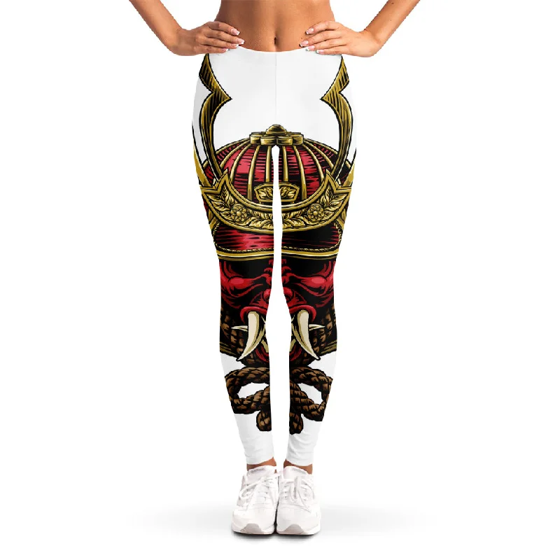 Best Bargains Japanese Samurai Helmet Print Women's Leggings