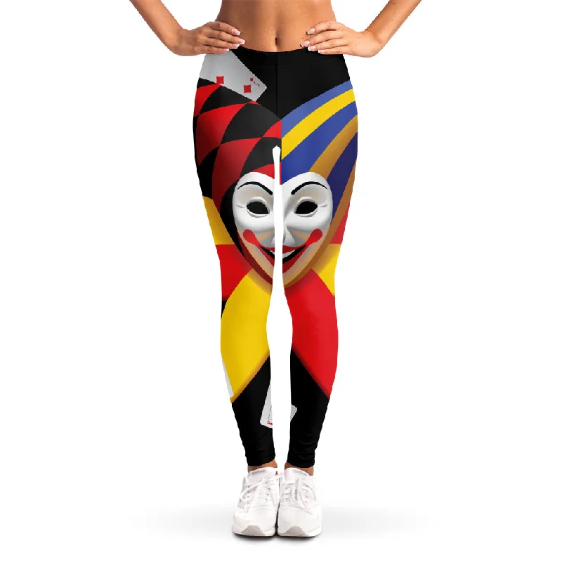 Special Discount Joker And Playing Cards Print Women's Leggings