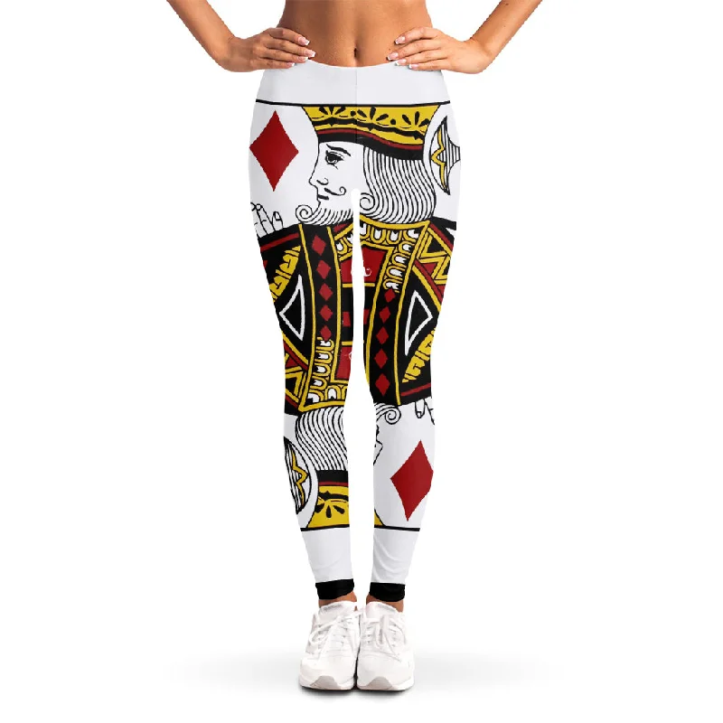 Best Deals King Of Diamonds Playing Card Print Women's Leggings