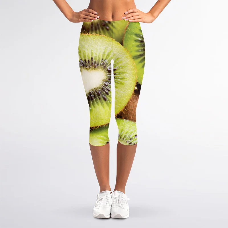 Bargain Blast Kiwi 3D Print Women's Capri Leggings
