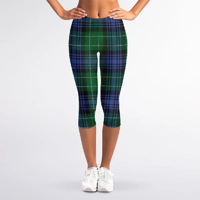 Special Offer Knitted Scottish Plaid Print Women's Capri Leggings