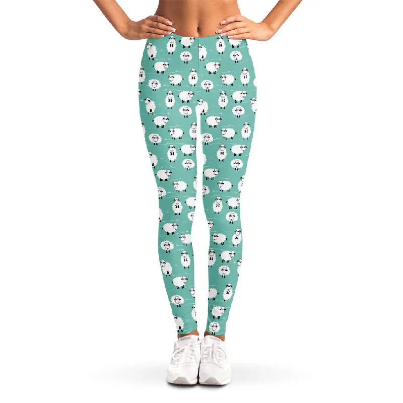 Markdowns Little Sheep Pattern Print Women's Leggings