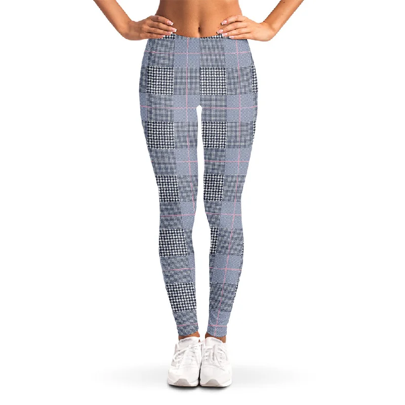 Great Deals Navy Blue Prince of Wales Check Print Women's Leggings
