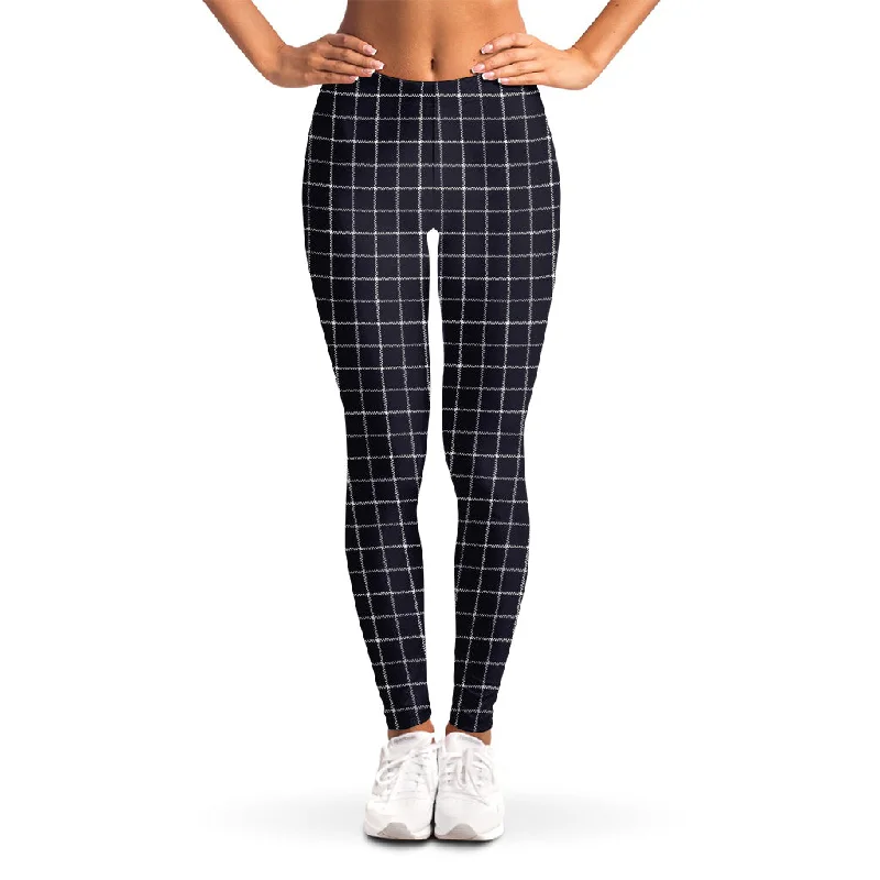 Deal Dash Navy Tattersall Pattern Print Women's Leggings