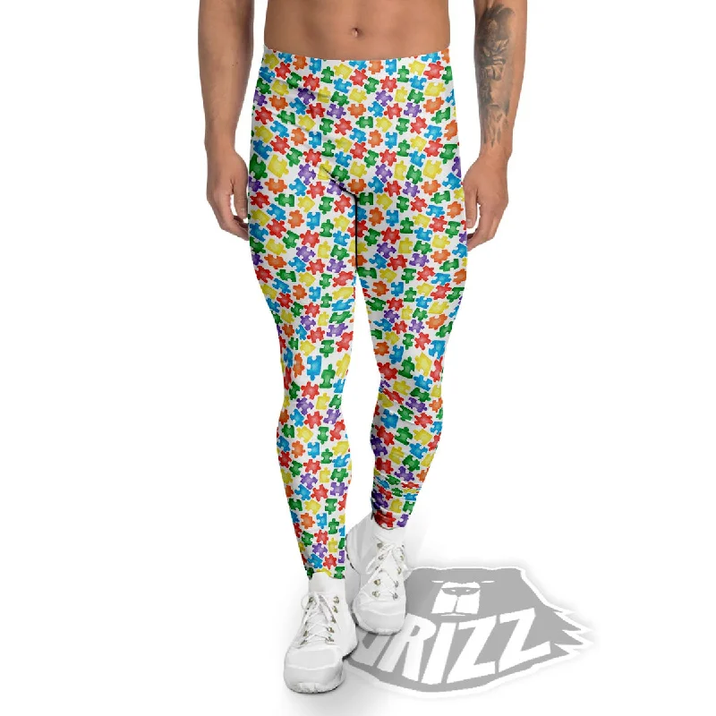 Flash Sale Puzzle Autism Awareness Print Men's Leggings