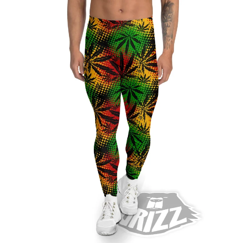 Limited Time Reggae Abstract Print Pattern Men's Leggings
