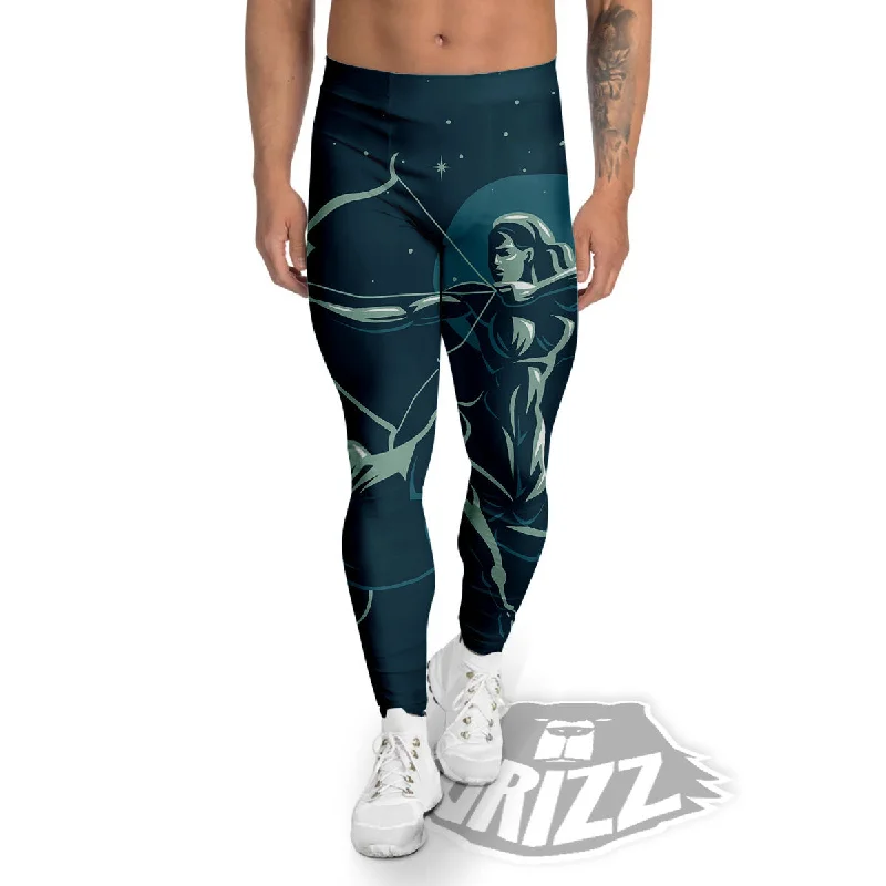 Quick Sale Sagittarius Sign Astrology Print Men's Leggings