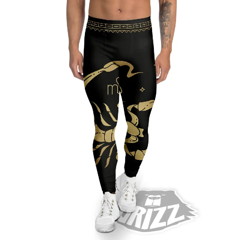 Final Markdown Scorpio Sign Astrological Print Men's Leggings