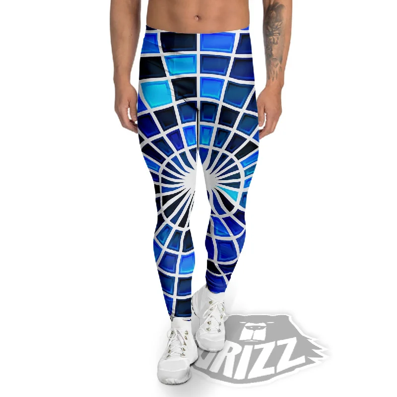 The Best Prices Spider Web Stained Mosaic Print Men's Leggings