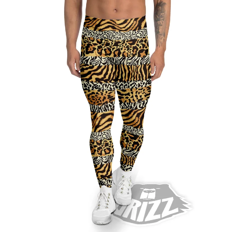 The Best Prices Striped Tiger Skins Print Pattern Men's Leggings