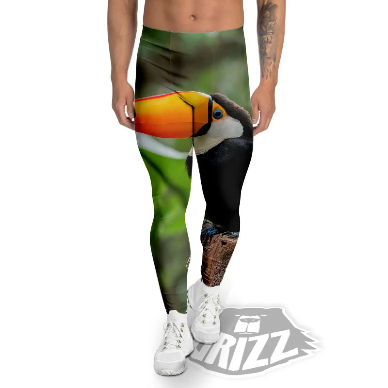 Price Cut Toucan Aloha Keel-Billed Print Men's Leggings