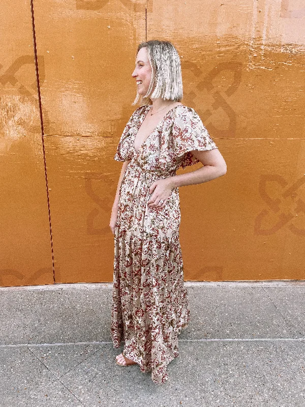 Low Prices Addicted to You Maxi Dress in Taupe