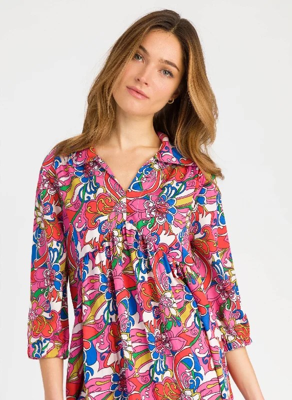 Exclusive Deal Teri Pink Shirt Dress