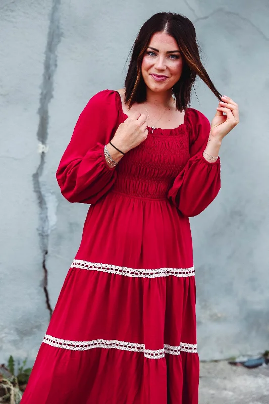 Weekend Flash Sale Anna Maxi Dress-Maroon