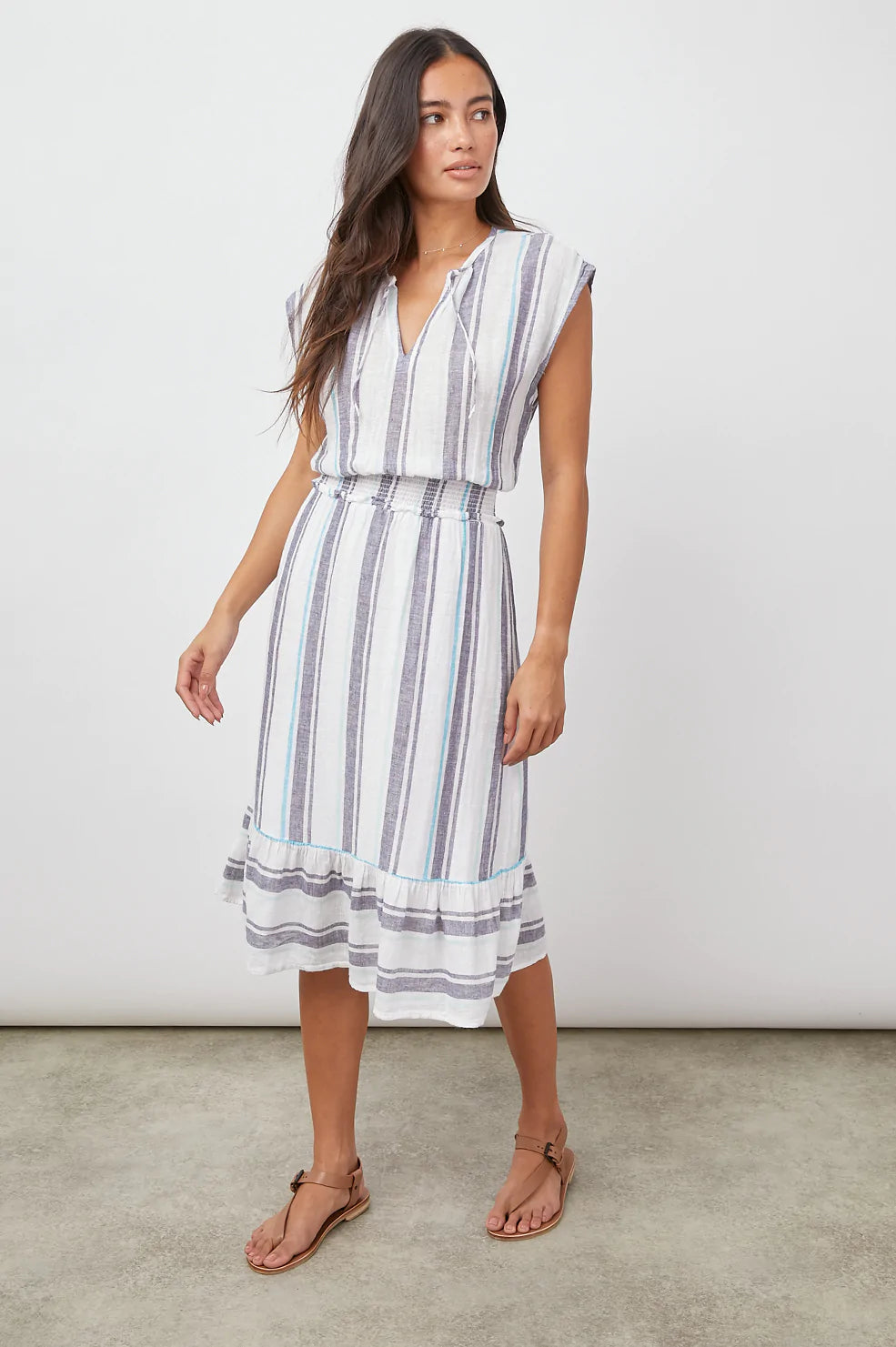 Best Bargains ASHLYN DRESS - AEGEAN BLUE STRIPE