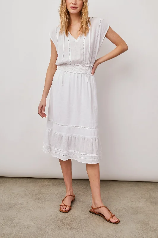 Extra Savings ASHLYN DRESS - WHITE LACE DETAIL