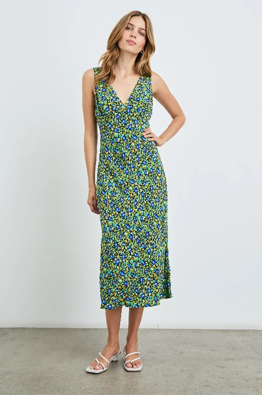 Hurry In AUDRINA DRESS - ABSTRACT GARDEN