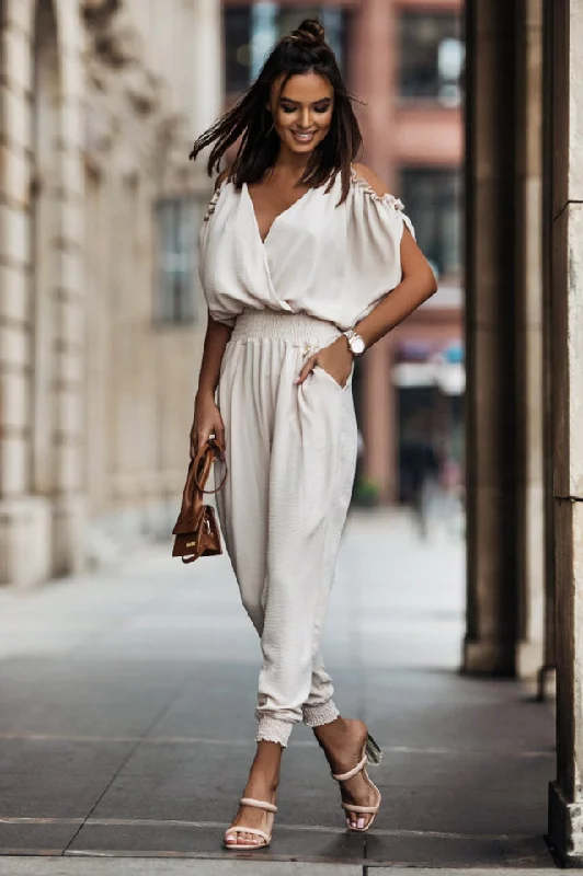 Year-End Clearance Azelia Cold Shoulder Jumpsuit