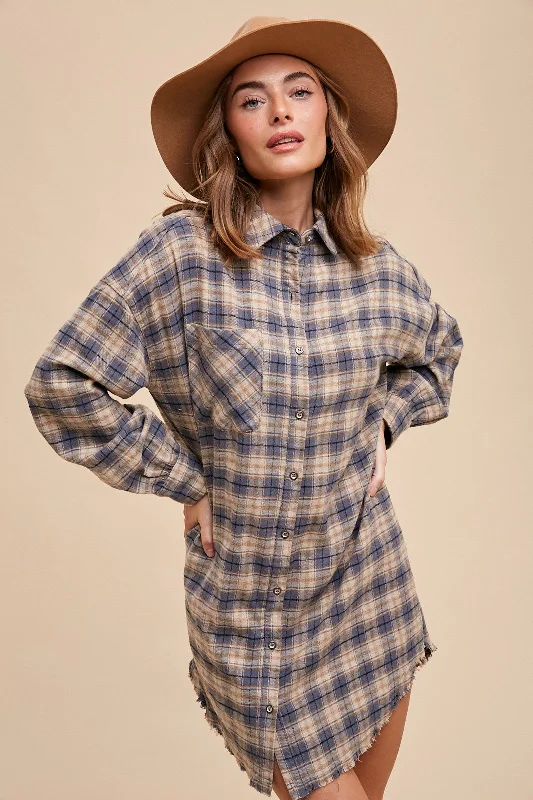 Friends and Family Sale Betty Button Up Plaid Dress