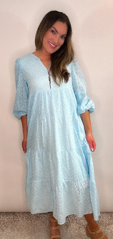 Instant Savings Blue Skies Eyelet Dress