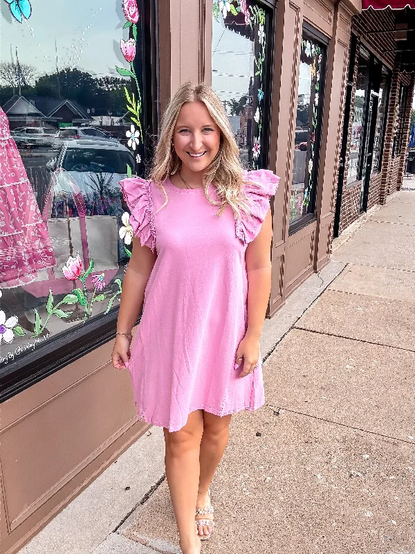 Early Access Mauve French Terry Dress